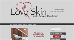 Desktop Screenshot of loveskinspa.com